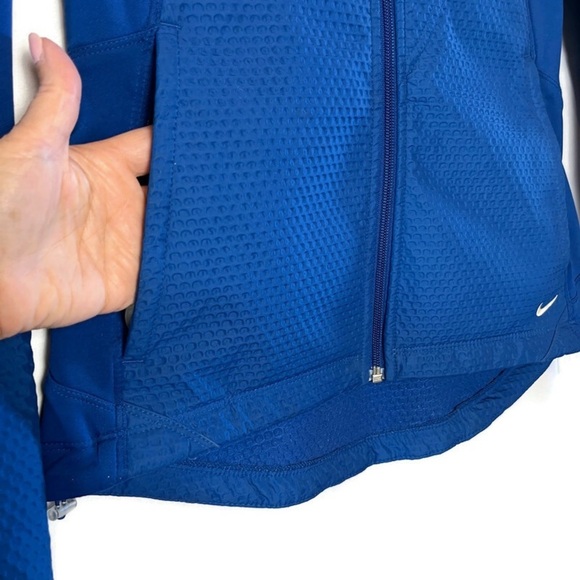 Nike Womens Sphere Pro Soft Shell Running Jacket Blue with Yellow Accents Small - Picture 10 of 16